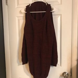 Cold Shoulder Sweater Dress